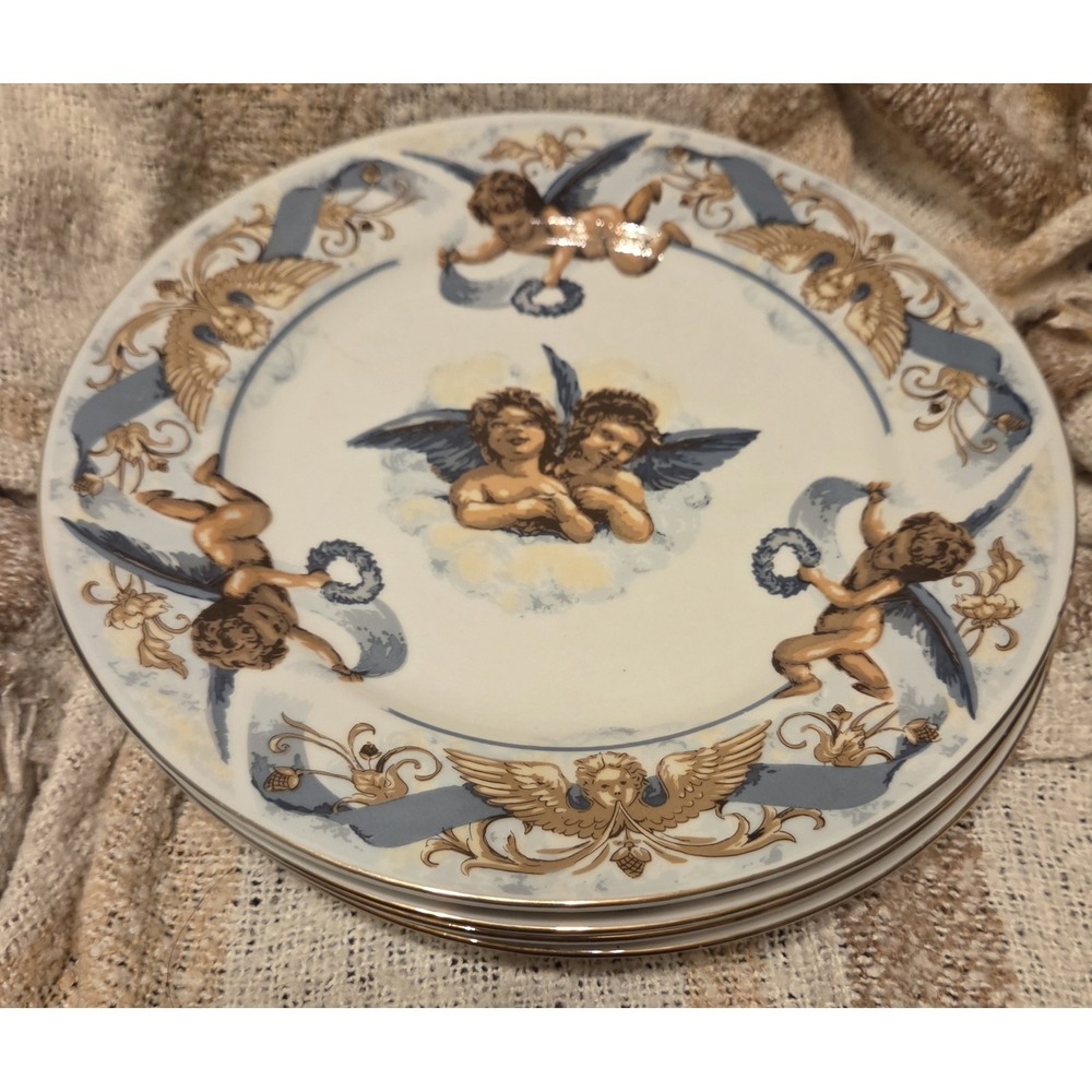 Set of 4 Rafaels Angel  Tienshan Fine China Dinner Plate 11 inch EUC No Chips